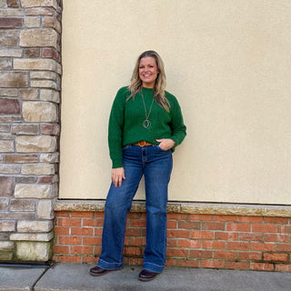 Green Crew Neck Sweater