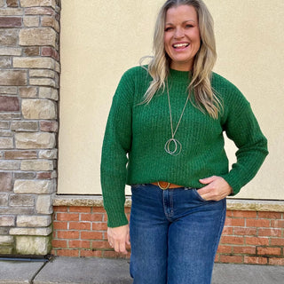 Green Crew Neck Sweater