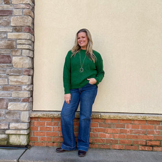 Green Crew Neck Sweater