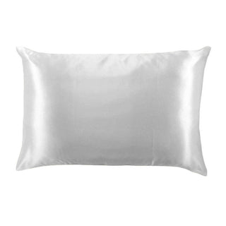 Grey Lemon Lavender Solid Silky Satin Pillowcase
