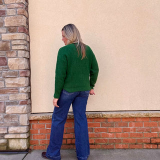 Green Crew Neck Sweater