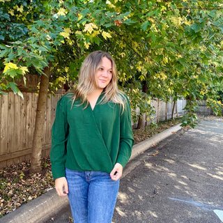 Forest Green Woven Top