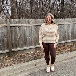 Crochet Dolman Hoodie with Drawstring Neck