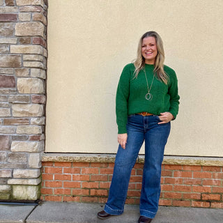 Green Crew Neck Sweater