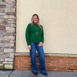 Green Crew Neck Sweater