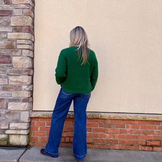 Green Crew Neck Sweater