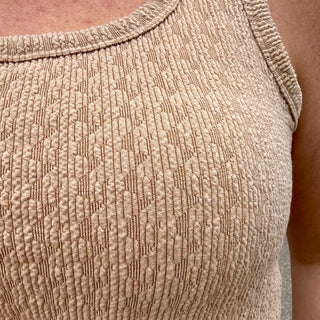 Taupe Textured Tank