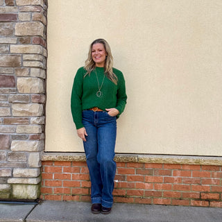 Green Crew Neck Sweater