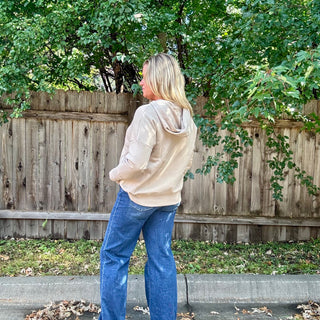Ash Mocha Half Button Fleece Hoodie