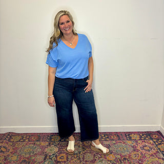 Periwinkle Woven Airflow Short Sleeve