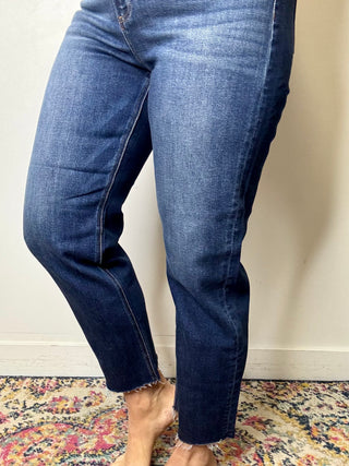 Risen High Rise Slim Barrel Jeans