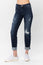 Judy Blue Mid Rise Back Patched Distressed Boyfriend