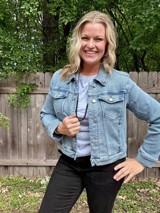 Judy Blue Light Denim Trucker Classic Jean Jacket