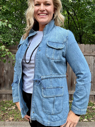Risen Medium Denim Anorak Light Weight Jacket