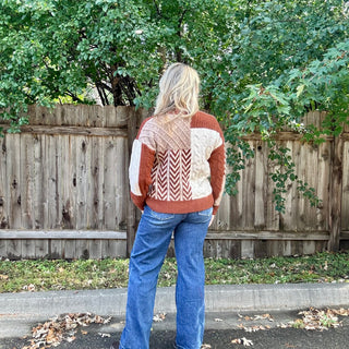 Color Block Textured Sweater