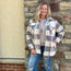 Grey Plaid Sherpa Shacket