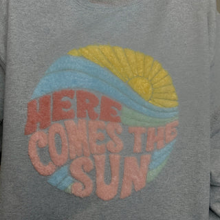 Here Comes The Sun Fluffy Graphic Sweatshirt