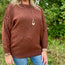 Brown Oversized Round Neck Dolman Sweater