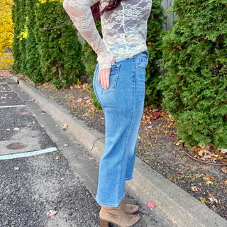 Ivory Lace Sheer Long Sleeve Top