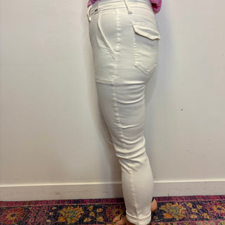 Judy Blue High Rise White Jogger Jeans