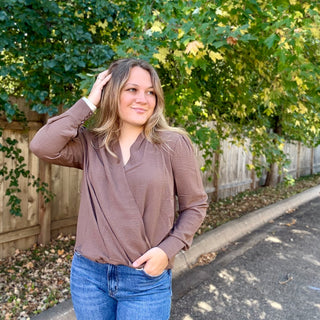 Mocha Woven Top