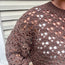 Cropped Crochet Knit Sweater