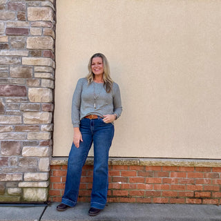Olive Hacci Round Neck Long Sleeve