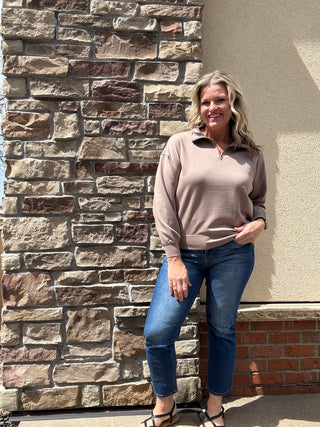 Cocoa Half Zip Pullover