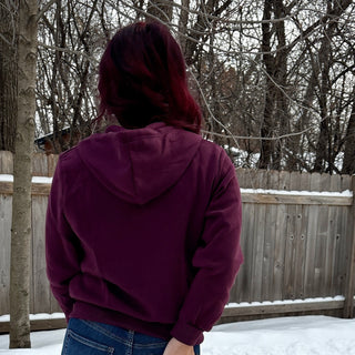 Deep Burgundy Zip Up Hoodie