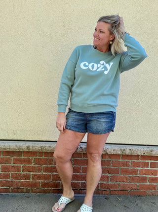 Ash Blue "Cozy" Fleece Sweatshirt