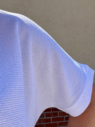 White Double Knit Short Sleeve