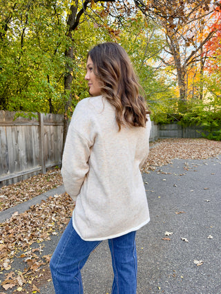 Drop Shoulder Hi-Low Sweater Top