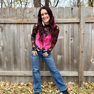 Judy Blue Pink Denim Vest