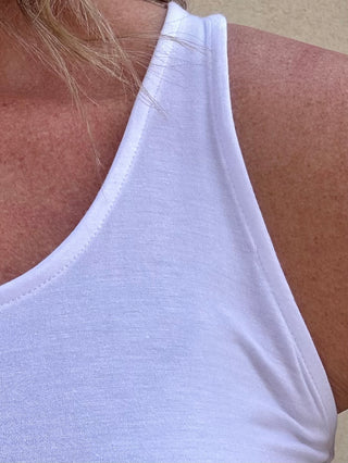 White Relaxed Fit Tank