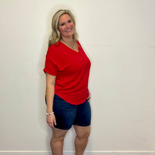 Judy Blue High Rise V-Front Shorts
