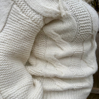 Oversized Cable Knit Hooded Sweater