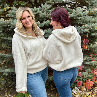 Sherpa Quarter Zip Hoodie