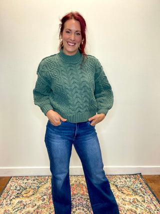 Ash Jade Cable Knit Sweater