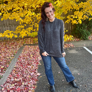 Black Hacci Oversized Sweater