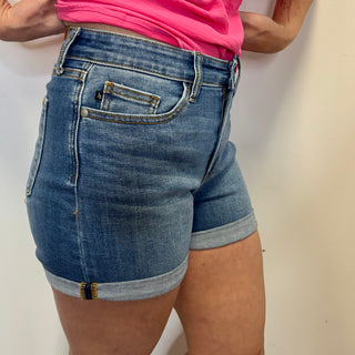 Judy Blue Mid Rise Slim Short