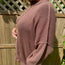 Brown Oversized Sweater with Side Slit