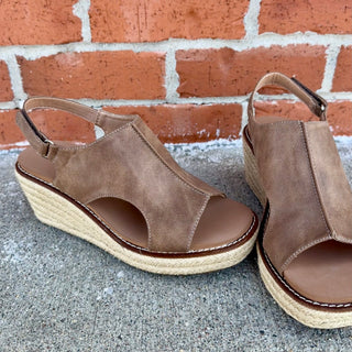 Corky's K Bye Tan Wedge Sandal