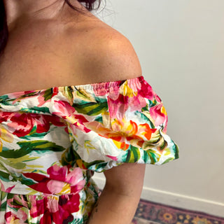 Floral Puff Sleeve Maxi Dress