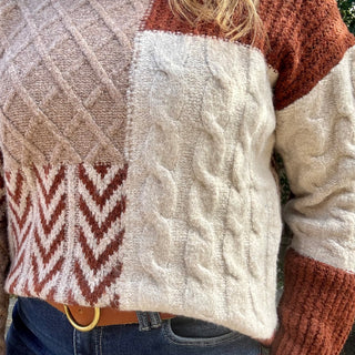 Color Block Textured Sweater