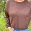 Double Front Seam Round Neck Sweater