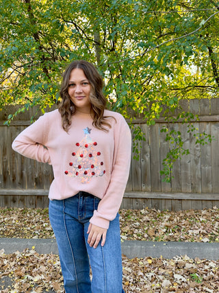Sequin Christmas Tree Sweater