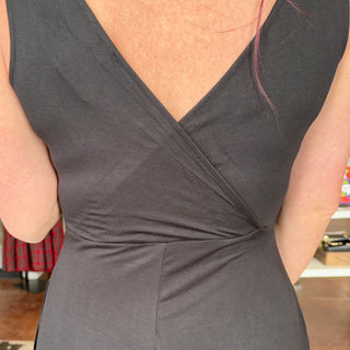 Black V-Neck Sleeveless Jumpsuit