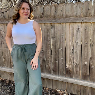 Ash Jade Flowy Pant with Drawstring Waist