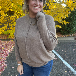 Mocha Hacci Oversized Sweater