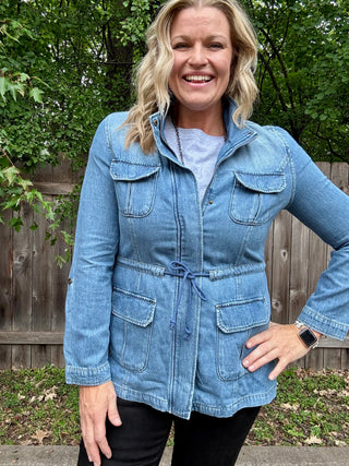 Risen Medium Denim Anorak Light Weight Jacket